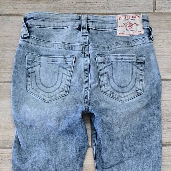 True Religion Jennie Curvy Skinny Jeans Women's Acid Wash Stretchy Shaping 27 - Picture 4 of 9